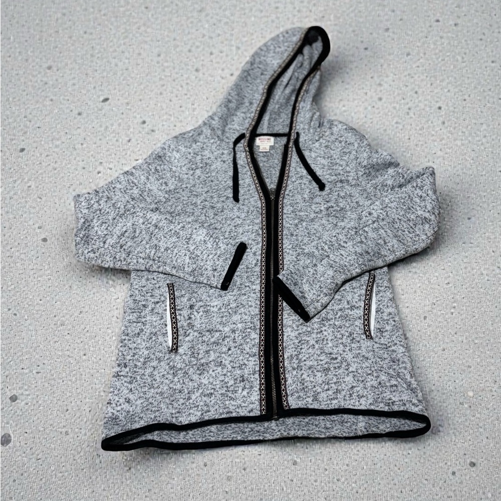 Mossimo Supply Co. Gray and Black Textured Hoodie with colorful trim